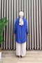 Icon Shirt Viscose Fabric Women's Blue Hidden Buttoned Hijab Comfortable Casual Shirt - 4