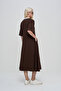 Rochie evazată cu guler polo - 7