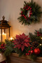 Christmas Tree Ornament Glittery Red Artificial Flower 10 cm 2Pcs - 5