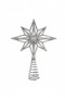Christmas Tree Ornament Silver Pole Star - 2