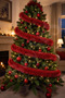 New Year's Pine Tree Ornament Glitter 2 m Red - 5