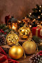 Christmas Tree Ornament Luxury Gold Cici Ball Set of 4 10 cm - 3