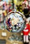 Christmas Pine Tree Ornament Cute Ball 15 cm Silver - 3