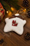 Christmas Tree Ornament White Star Pine Tree Hanging Ornament - 6