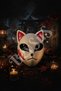 Halloween White Cat Mask - 5