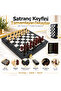 Wooden magnetic chess set 29cm marble pattern foldable special slot premium luxury chess set - 8
