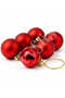 Christmas Pine Tree Ornament Cici Top 4 cm Set of 6 Red - 5