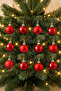 Christmas Pine Tree Ornament Cici Top 4 cm 12Pcs Red - 4
