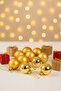 Christmas Pine Tree Ornament Cici Top 4 cm 12Pcs Gold - 8