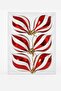 Christmas Tree Ornament Red and White Spiral Patterned Set of 6 - 8