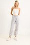 Gray Three-Thread Fabric, Elastic Waist and Cuffs, Comfortable Fit, Comfortable Knitted Sweatpants