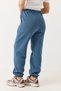 Indigo Three-Thread Ribbed Knitted Trousers with Elastic Waist Detail and Comfortable Fit with Elastic Cuffs - 5