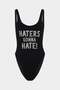 Haters Gonna Hate! Slogan Push up Swimsuit
