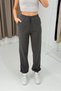 Anthracite Two-Thread Stretch Fabric, Elasticated Cuffs, Comfortable Cut, Casual Use Trousers - 3