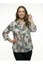 Women's Plus Size Fold Sleeve Shirt Blouse cty-akc-uzd1 100% Cotton Organic Linen - 3