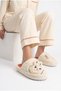 Women's Rabbit Figured Silent Sole Plush House Slippers - 8
