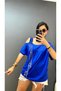 Women's Plus Size Single Shoulder Strap City Fashion Stoned Low Sleeve Blouse Cty-Cnd-06