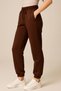 Women's Waist Leg Elastic Cord Tie Basic Ribbed Sweatpants Bottom Cty-Abr-1771 - 5