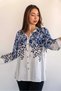 Women's Plus Size Fold Sleeve Shirt Blouse cty-akc-uzd1 100% Cotton Organic Linen - 5
