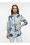 Women's Plus Size Fold Sleeve Shirt Blouse cty-akc-uzd1 100% Cotton Organic Linen