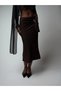 Front Waist Thick Tie Detail Long Skirt Cty-Abr-7607 - 3