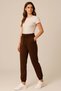 Women's Waist Leg Elastic Cord Tie Basic Ribbed Sweatpants Bottom Cty-Abr-1771 - 4