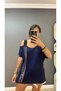 Women's Plus Size Single Shoulder Strap City Fashion Stoned Low Sleeve Blouse Cty-Cnd-06 - 4