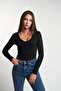 Women's V-Neck Basic Long Sleeve Modal Blouse Cty-Abr-2132 - 3