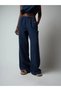 Women's Muslin Wide Leg Trousers Cty-Abr-6776 100% Cotton with Elastic Waist and Back Pocket Detail - 5