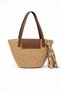 Women's Scarf Straw Knitted Shoulder Bag Cty-Lbn-6355 Snap Closure - 5
