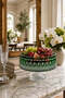 Handcrafted cut crystal mercury royal pattern luxury fruit bowl presentation piece - 8