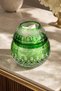 Handcrafted Cut Crystal Grape Pattern Large Lid Napkin Holder Candle Holder - 7