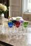 Handcrafted Cut Crystal Footed Tassel Patterned Luxury Footed Goblet 6 Pieces 165Cc - 6