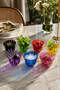 Handmade Crystal Drop Patterned Color Decorative Turkish Delight Bowl Mıra Set 6+1 Pieces - 8