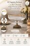 Handmade Crystal Gold Detail Transparent Decorative Footed Presentation Bowl - 2