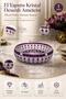 Handmade Crystal Patterned Amethist 28cm Tableware Presentation Bowl - 2