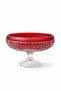 28cm Cut Crystal Paris Decor Red Footed Bowl Milas Pattern - 5