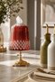 Handcrafted Drop Pattern Covered Pedestal Napkin Holder Candle Holder - 6