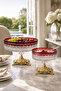 Handcrafted Cut Crystal Royal Pattern Luxury Pedestal Fruit Bowl Presentation Bowl 25-19cm - 3