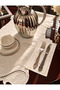 Linen Hole-Punched American Service Set 25 Pieces for 8 People - 5