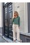 Green Soft Textured Long Sleeve Shirt Collared Short Cut Single Pocket Buttoned Shirt