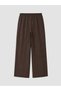 Lcwaikiki Classic Brown Elastic Waist Wide Leg Women's Trousers - 6