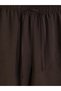 Lcwaikiki Classic Brown Elastic Waist Wide Leg Women's Trousers - 7
