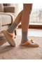 Women's Beige Plush Cute Penguin Figured House Slippers - Soft Sole Women's Plush Slippers - 4