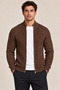 Men's Mock Neck Slim Fit Zippered Knit Cardigan - 2