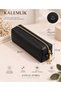 Vegan Leather Zippered Pen Holder