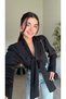 Black Shawl Detailed Padded Shirt - 3