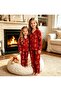 Red Tedy Bear (with Teddy Bear) Plaid Girls' Shirt Pajama Set Age Range 5 - 14 - 3