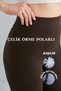 Brown Fleece Women's Leggings with High Waist Recovery Corset - Steel Knitted