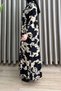 Feza Dress Viscose Fabric Women's Black Collar Openable Buttoned Comfortable Cut Hijab Dress - 2